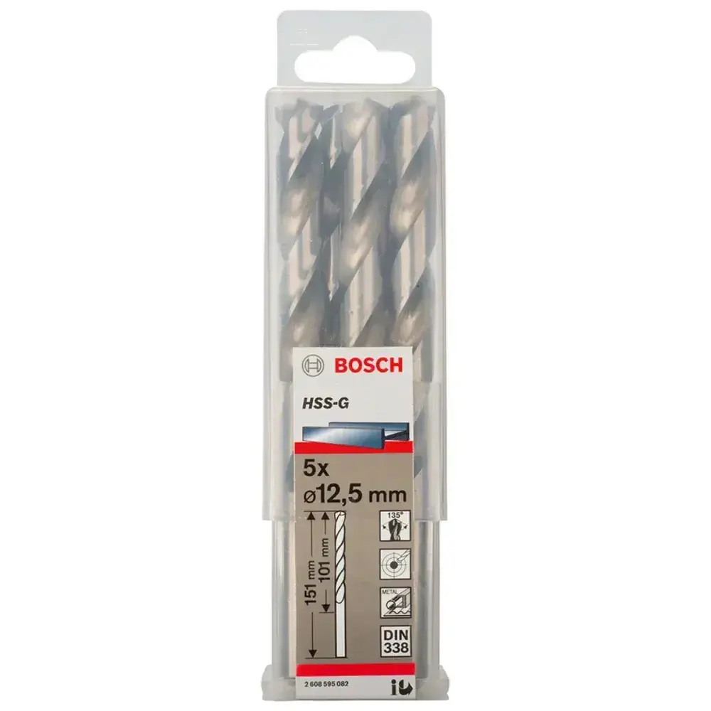 Broca para metal de aço rápido cilíndrico hss-g 12,5MM Bosch — fotografia 3