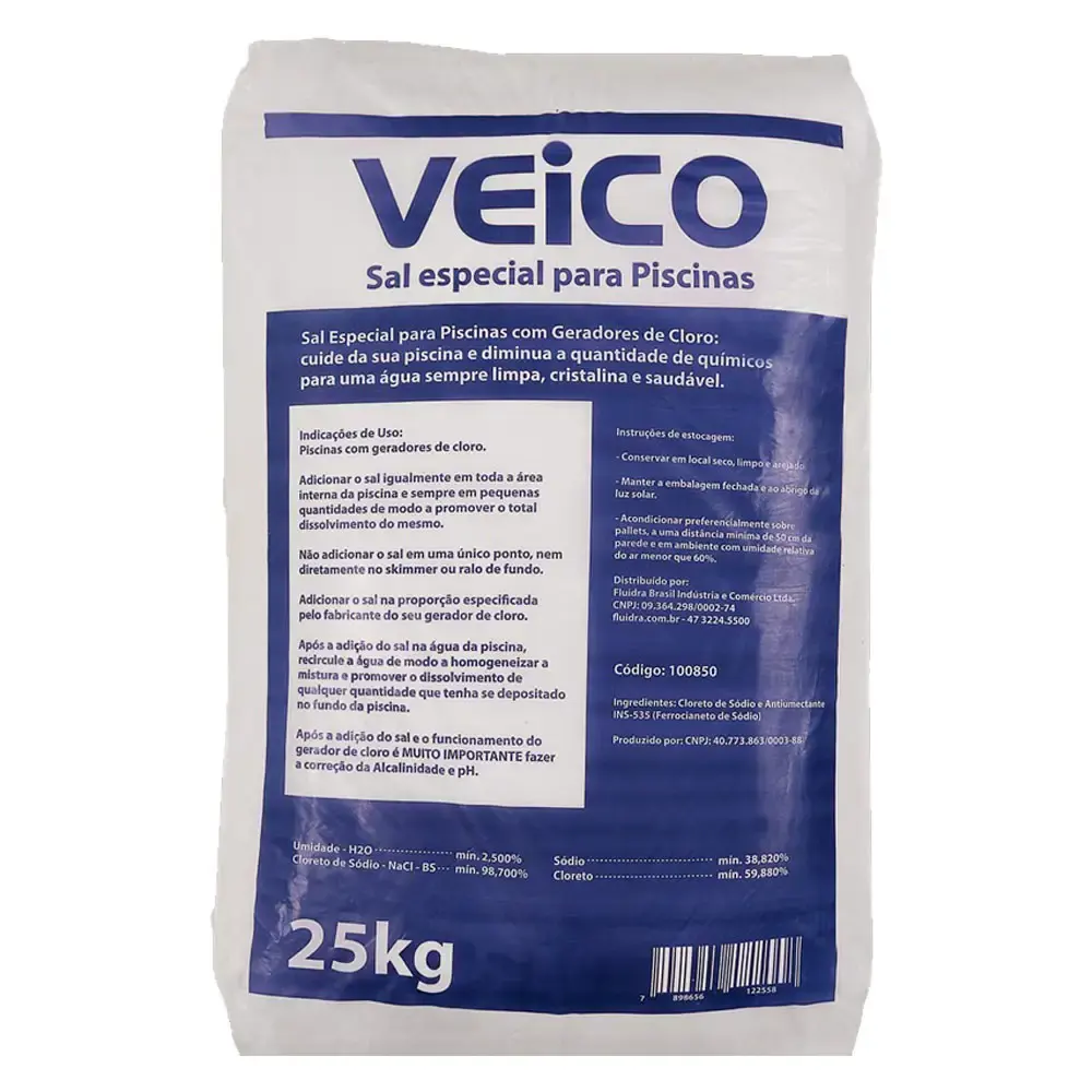 Sal para gerador de cloro 25 KG para piscinas Fluidra — fotografia de referência