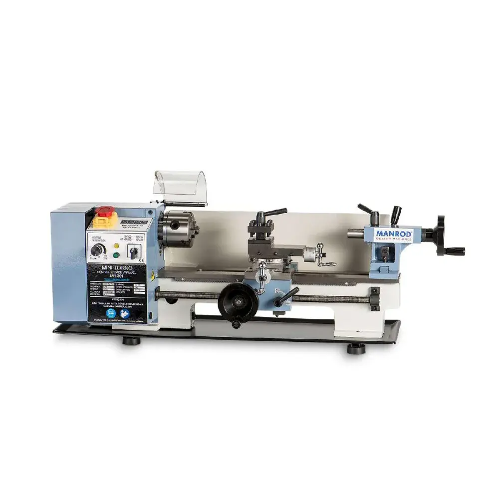 Torno mecânico mini profissional 180X350MM 220V Manrod — fotografia de referência