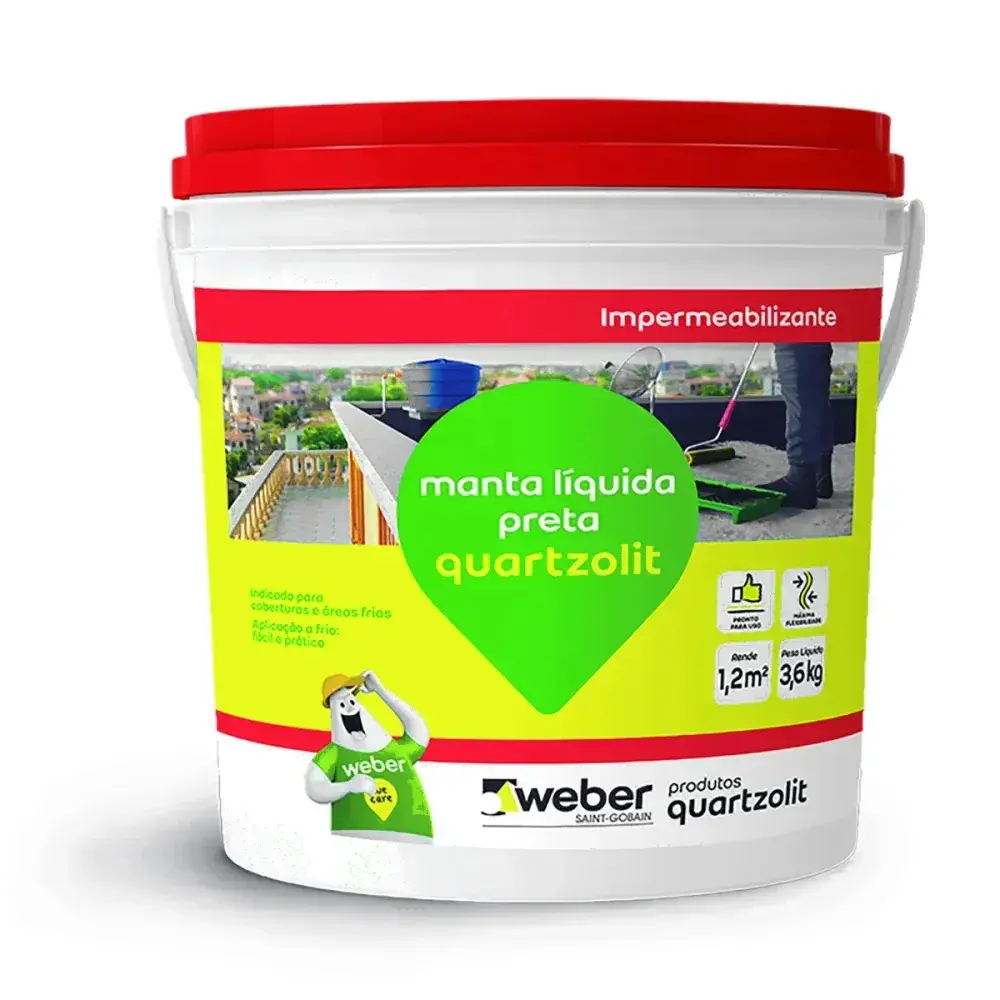 Manta líquida preta 3,6KG Quartzolit — fotografia de referência