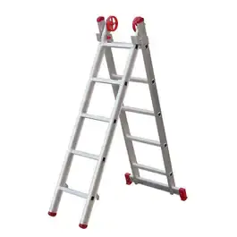 Escada de Alumínio Extensiva 5 Degraus 1.57 x 2.20 Metros EVALD — fotografia 2
