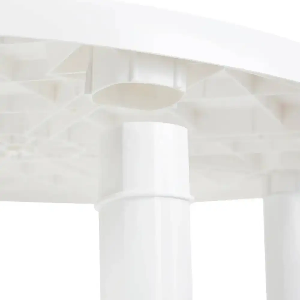 Mesa Plástica Redonda 71 x 91cm Desmontável Branca MOR — fotografia 3