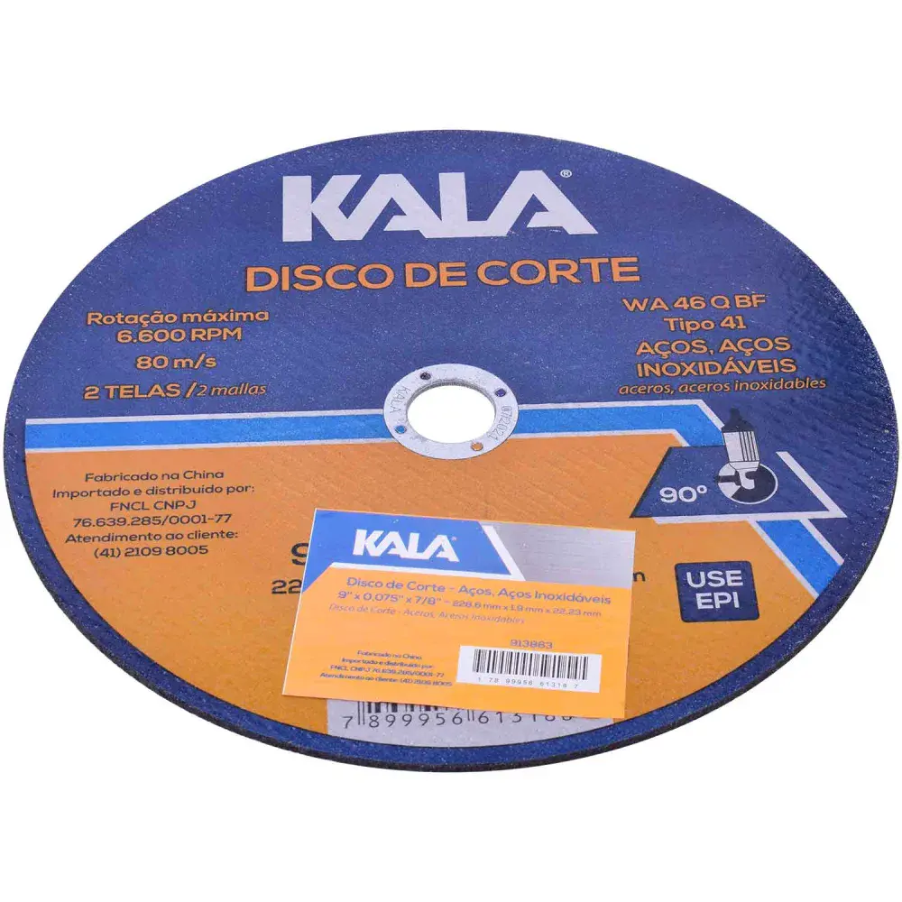 Disco de corte fino inox 9,9X22,23MM Kala — fotografia 3