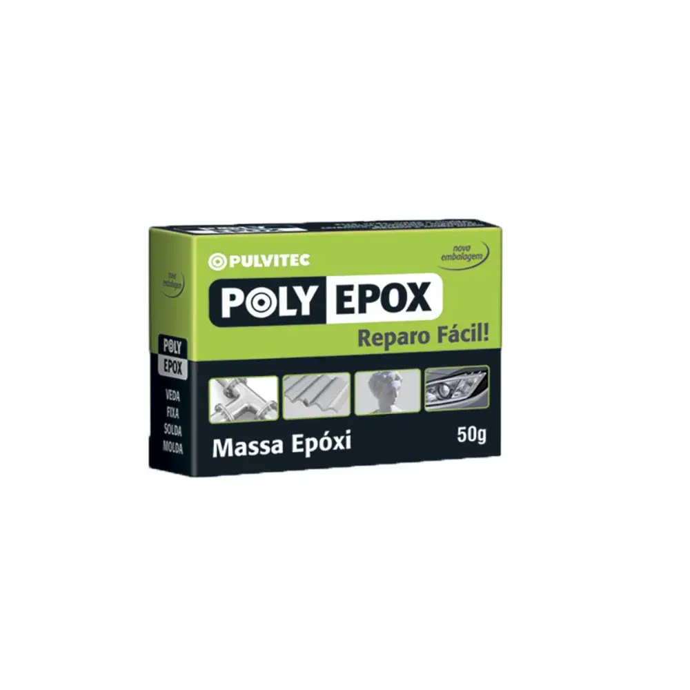 Adesivo massa epoxi Pulvitec polyepox 50G — fotografia de referência