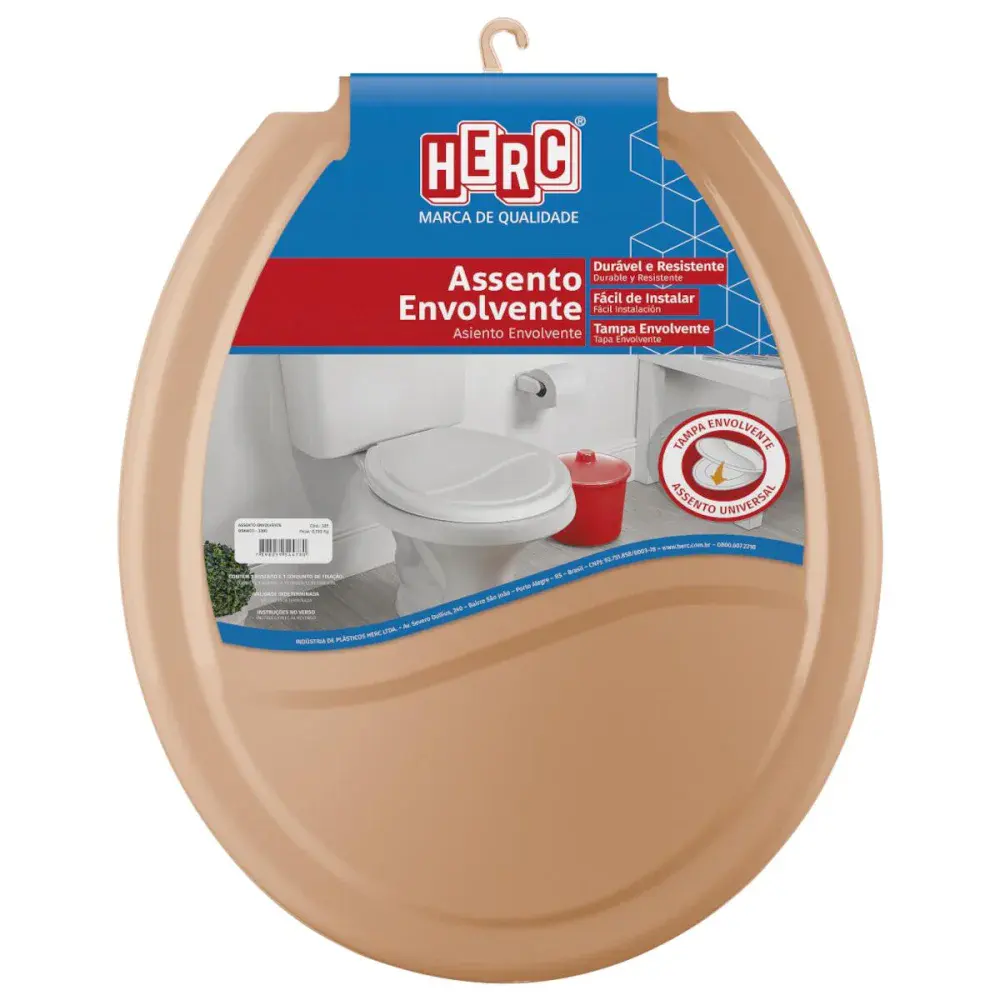 Assento sanitário envolvente caramelo Herc