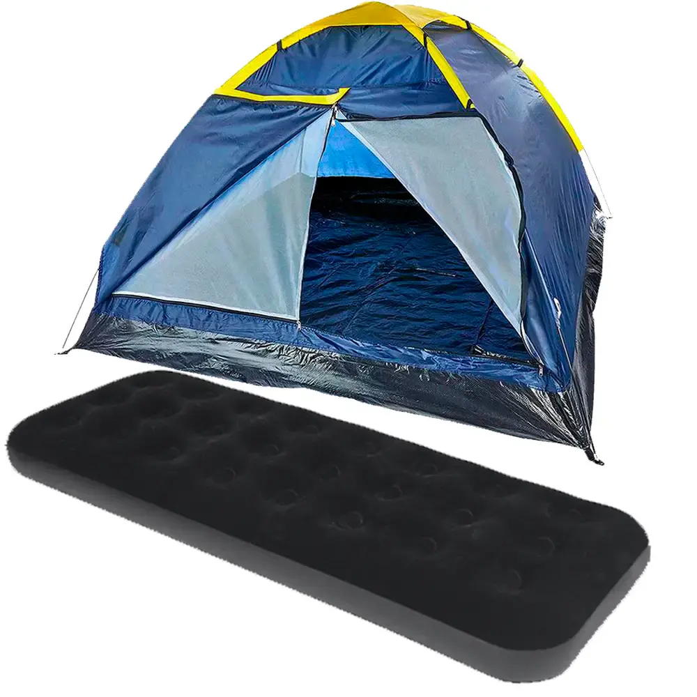 Barraca Camping Iglu até 4 Pessoas com Colchão Inflável Solteiro