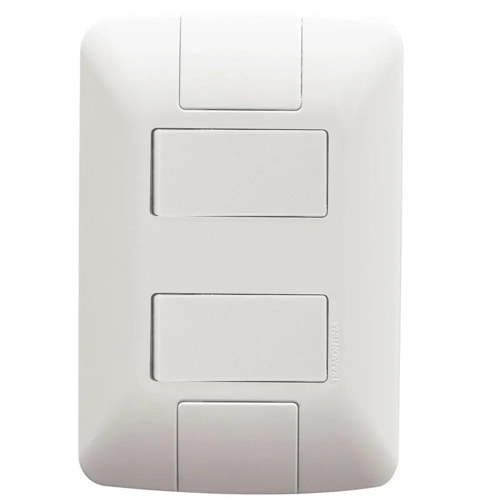 Conjunto de interruptores aria 6A branco 250V Tramontina — fotografia de referência