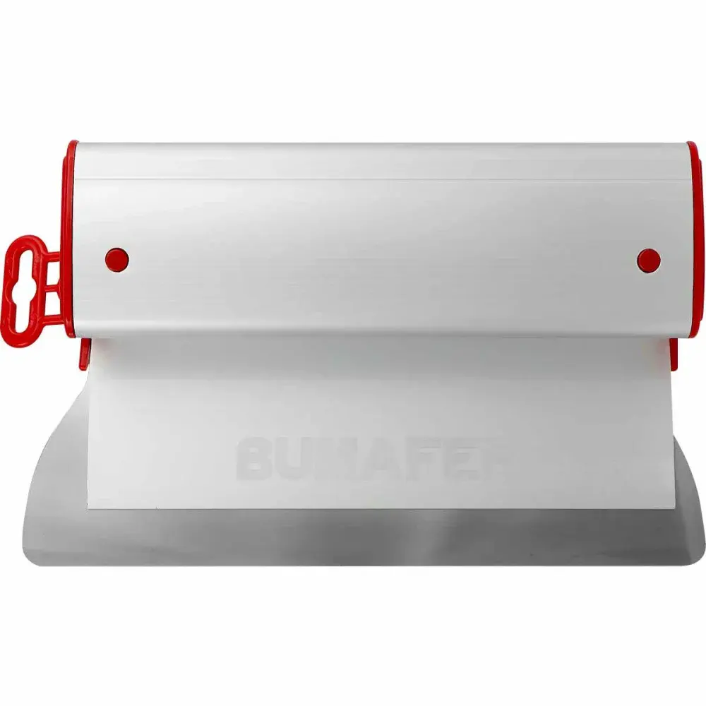 Desempenadeira espátula drywall inox 10" Bumafer — fotografia de referência