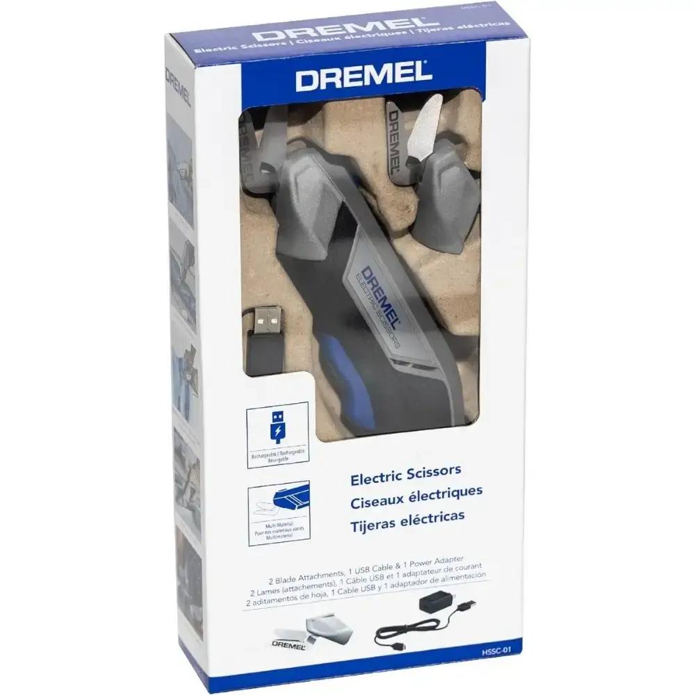 Tesoura elétrica sem fio 3,6V bivolt 1,75POL HSSC-01 Dremel — fotografia 3