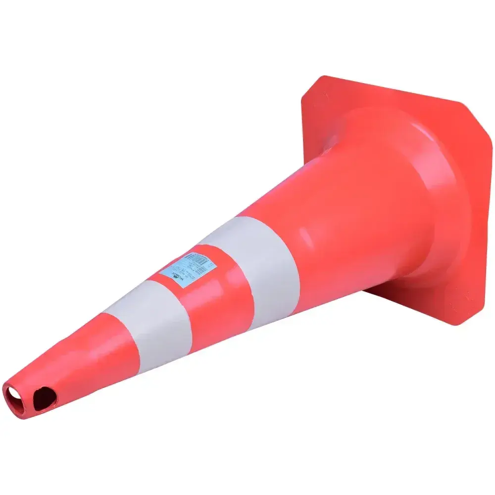Cone para sinalização em pvc 75CM laranja e branco Worker — fotografia 4