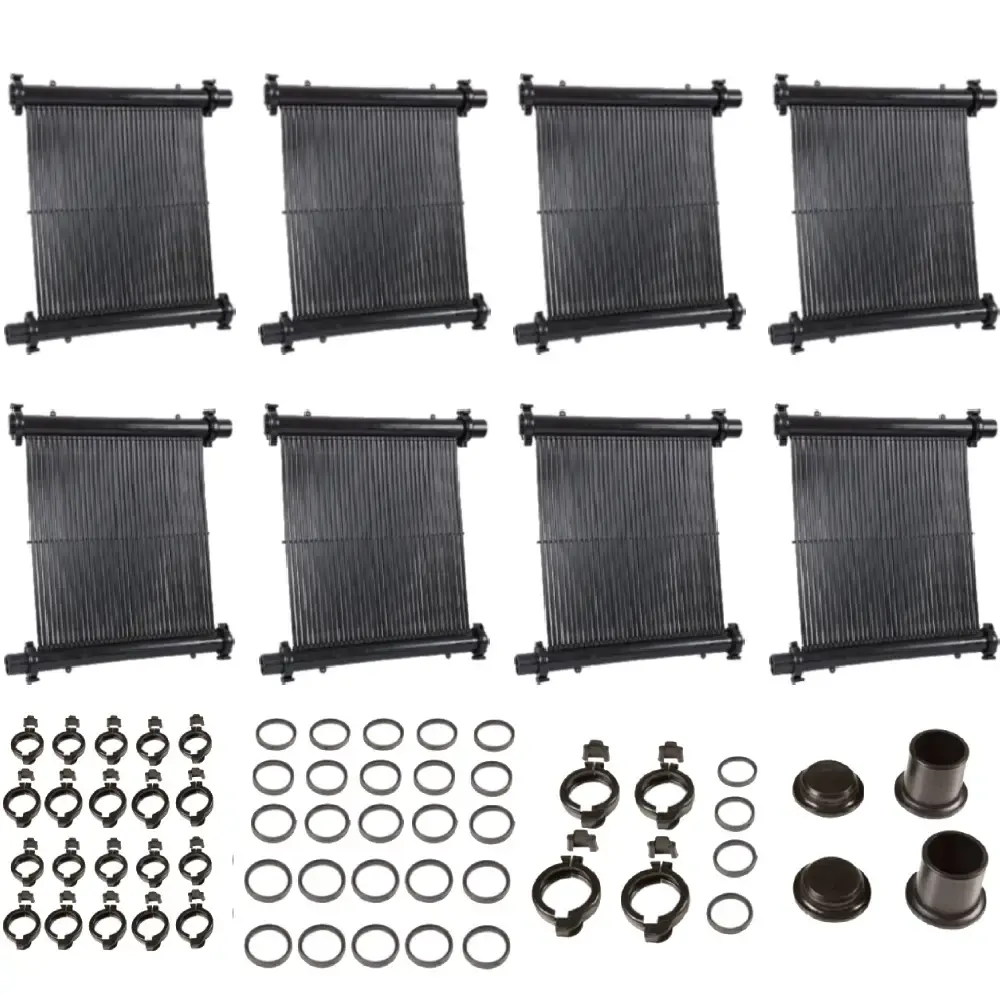Kit 8 Placas Solar 0,50m x 3m para Piscinas até 15.000 Litros com Acessórios FLUIDRA