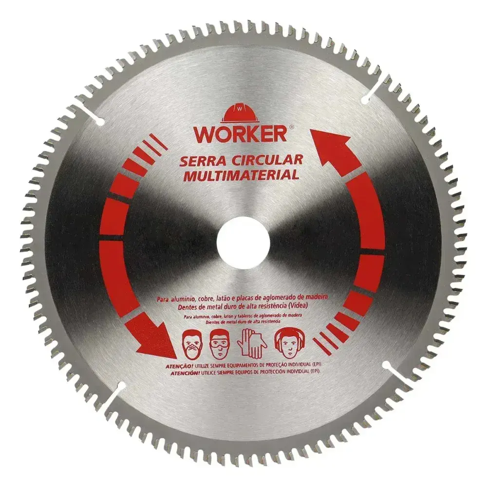 Disco de serra multimaterial 12 96 dentes 30MM Worker — fotografia 7