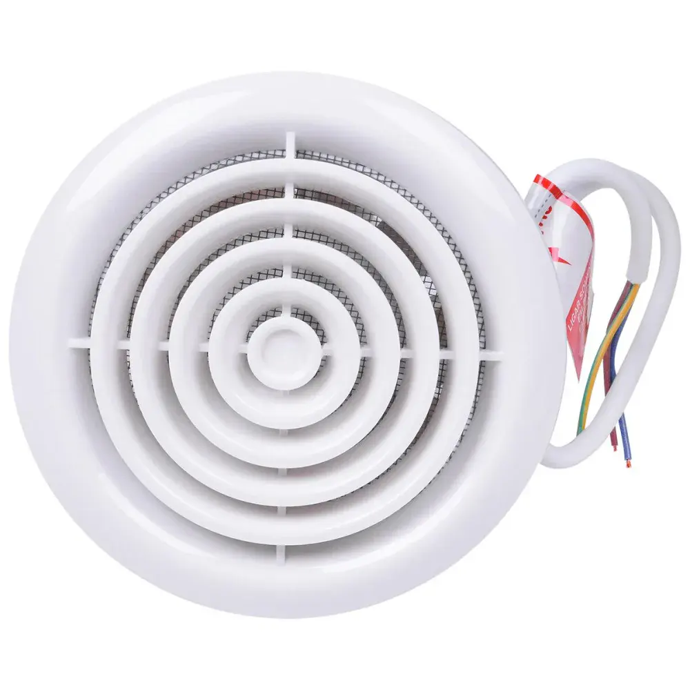 Exaustor para banheiro redondo 100MM 220V branco Liege — fotografia de referência