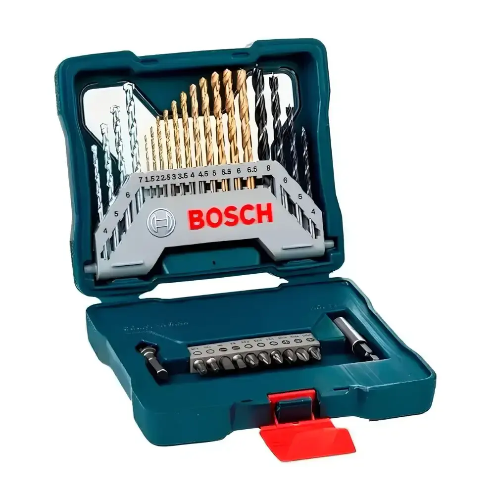 Furadeira de impacto 1/2 POL 750W 12B8 com maleta e kit de brocas 35 peças Bosch 220 V — fotografia 5