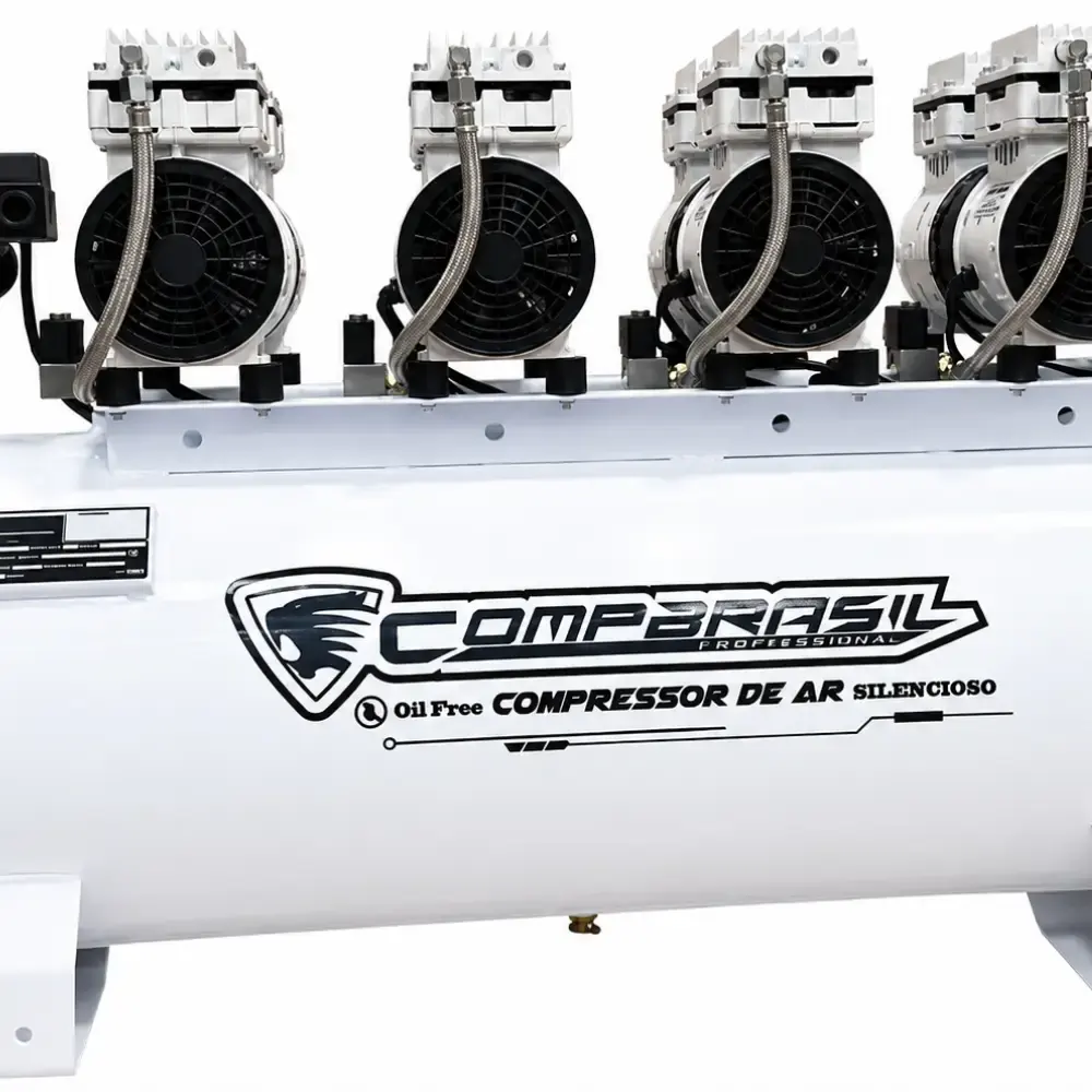 Compressor de ar 13 pés 4HP 100 litros smart control isento de óleo 220V Compbrasil 220 V — fotografia 5