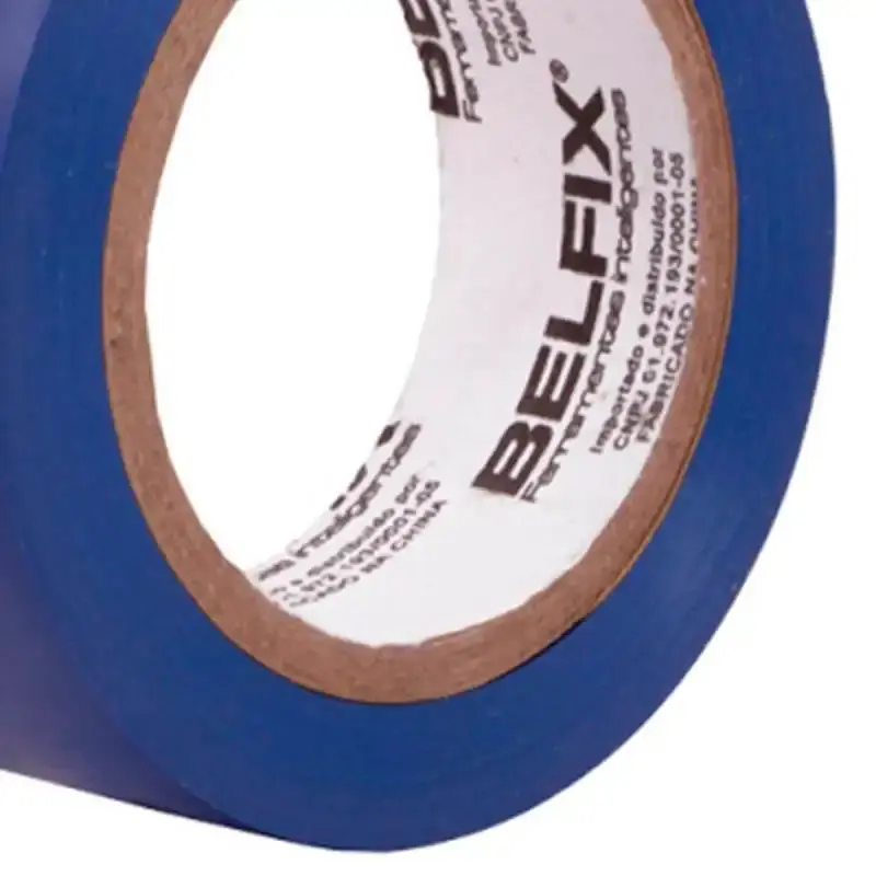 Fita Isolante 600V Antichama 19 MM x 10 Metros Azul BEL — fotografia 3