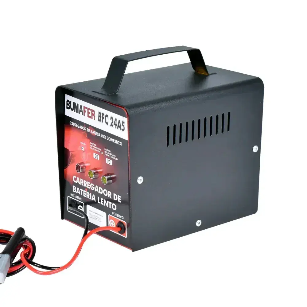 Carregador de bateria automotivo 5A 12V Bumafer — fotografia 7