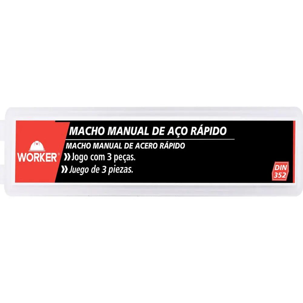 Jogo de macho manual DIN352 M5X0,80MM 3 peç Worker — fotografia 5