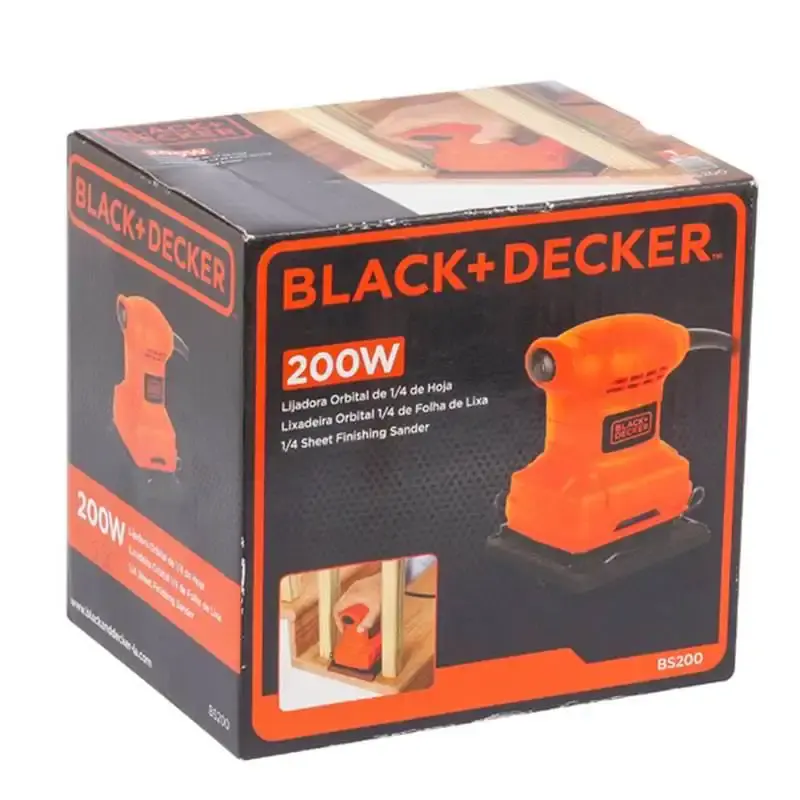 Lixadeira orbital 200W 14000 OPM BS200-BR black & decker 110 V — fotografia 5