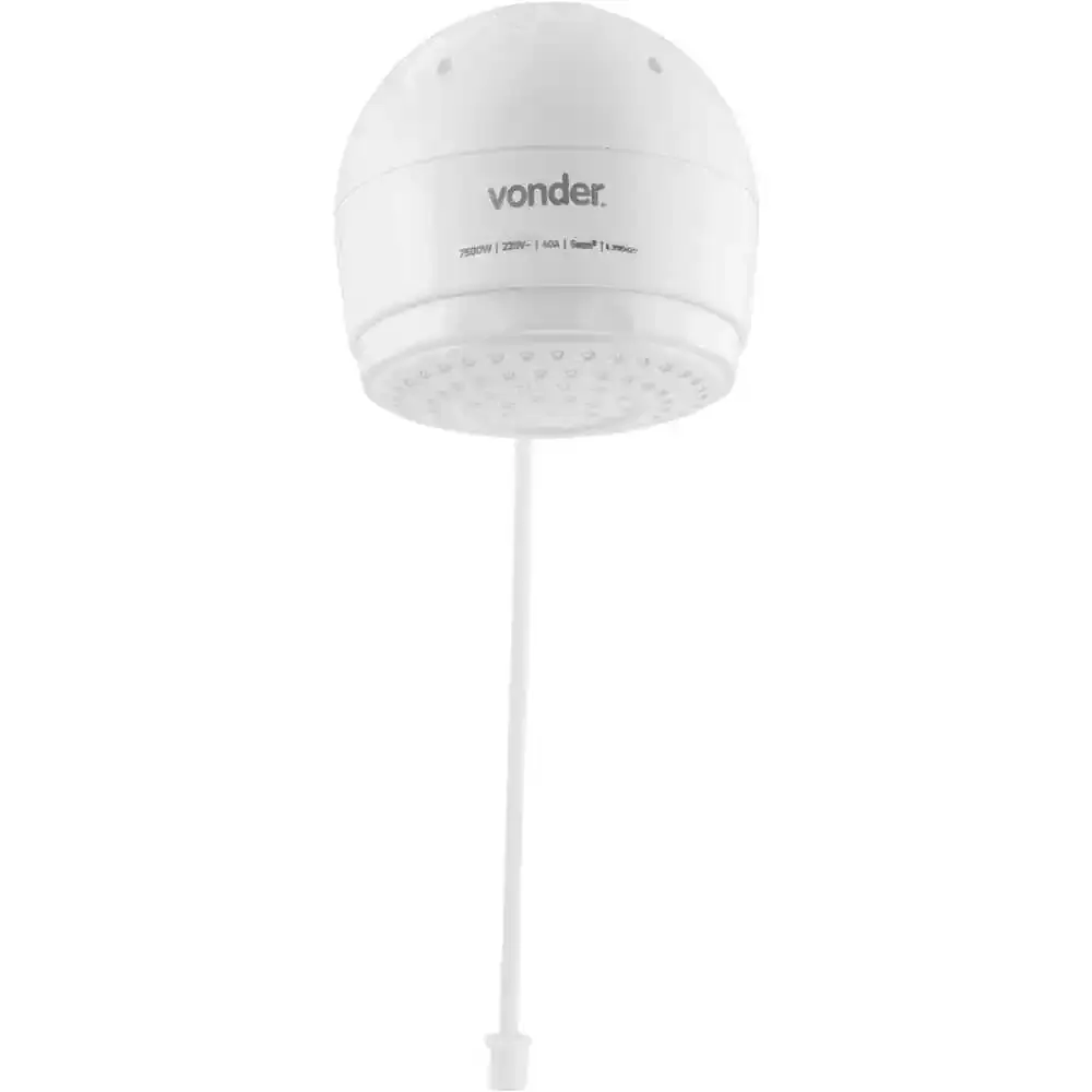 Ducha eletrônica 7500W 220V branca Vonder — fotografia 6