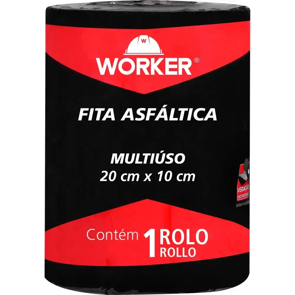 Fita manta asfáltica autoadesiva terracota 20CM x 10M Worker — fotografia 10