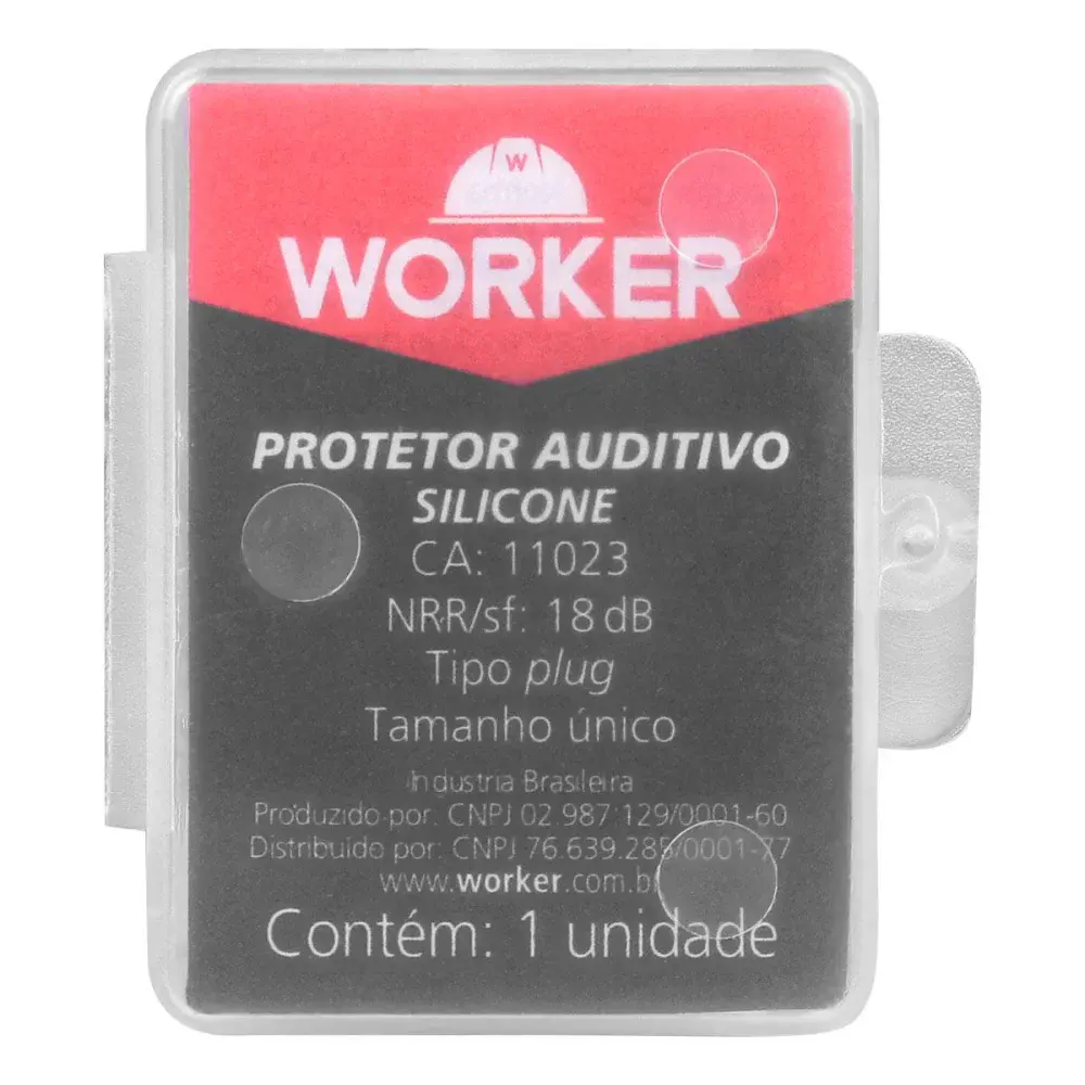 Protetor auricular em plugue de silicone 14DB Worker — fotografia 4