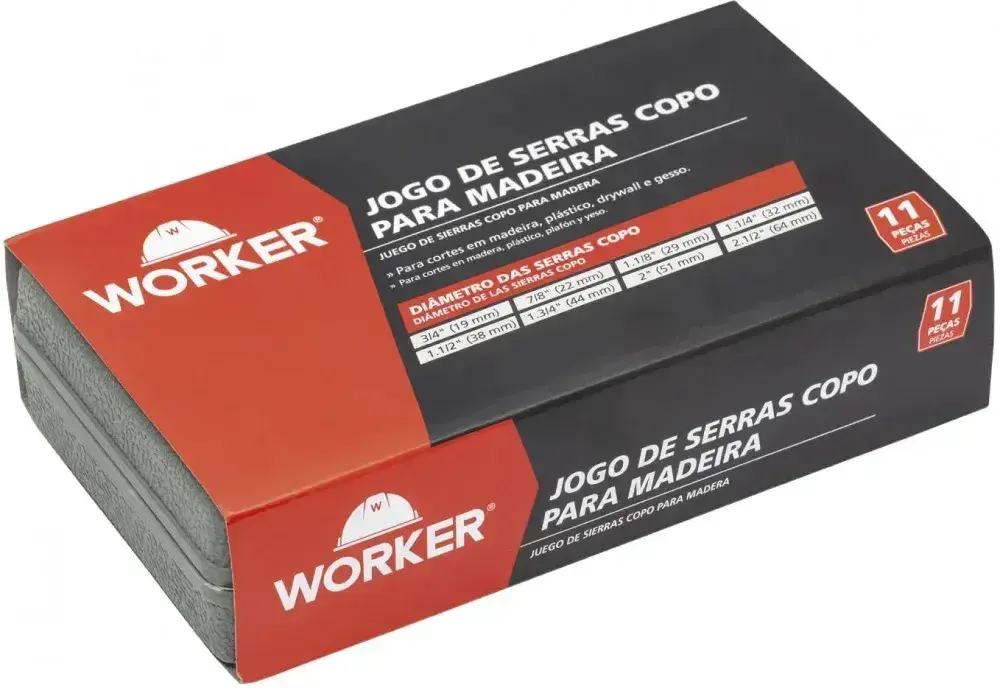 Jogo de serra copo revestido em titânio com 11 peç Worker — fotografia 6