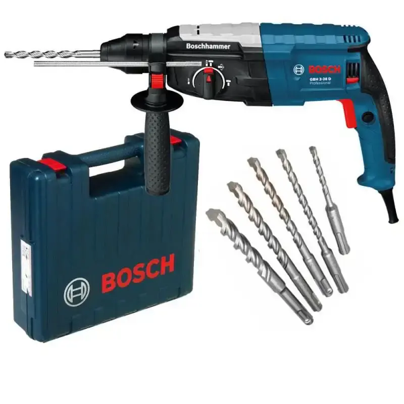 Martelete sds-plus 850W 2,9 KG GBH2-28D Bosch + kit 5 brocas sds-plus 110 V