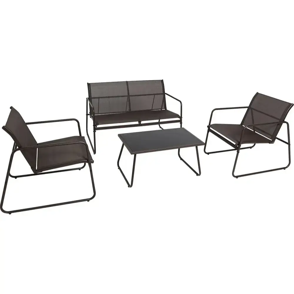 Conjunto de mesa e 3 cadeiras para jardim weekend BEL Marrom Belfix — fotografia 8