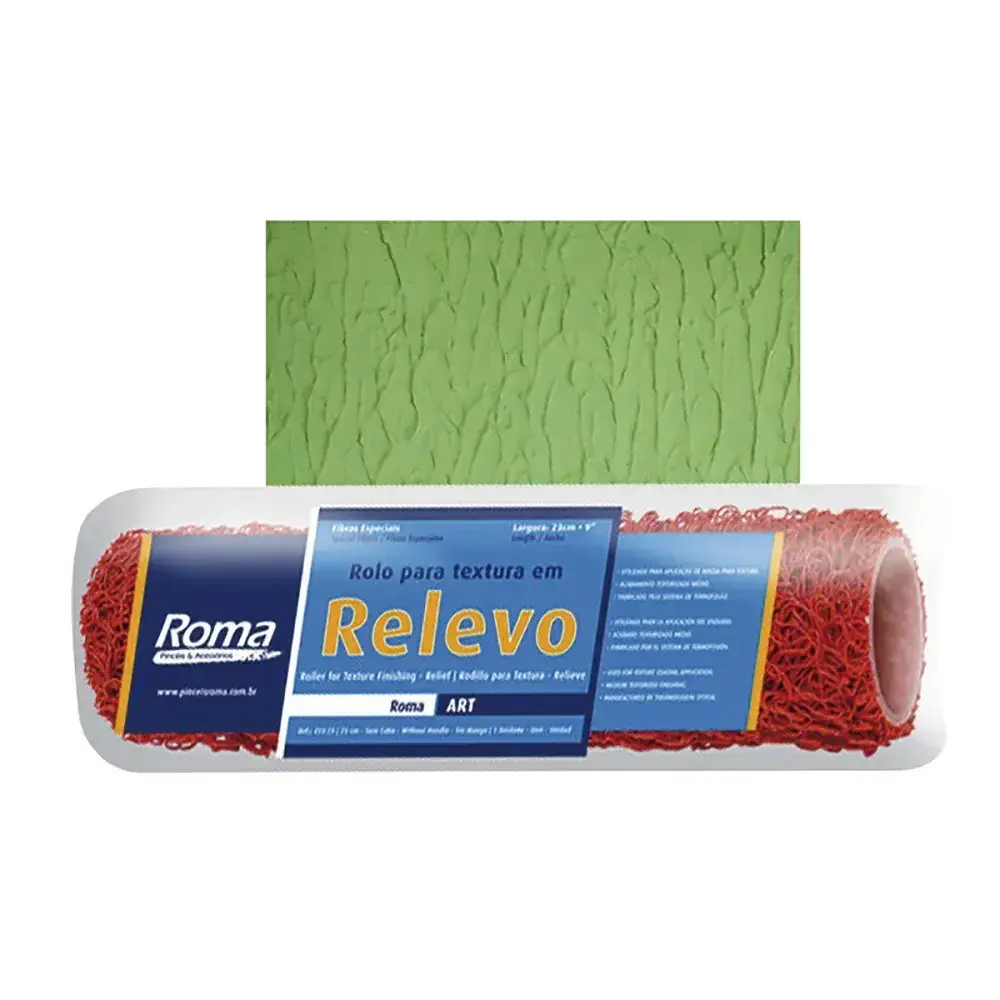 Rolo textura relevo pinceis roma 23CM sc mod 433 — fotografia 2