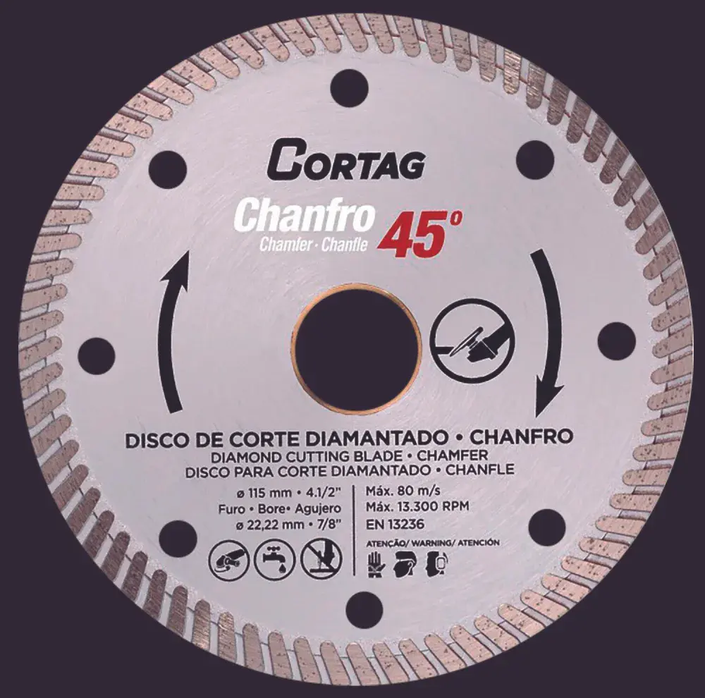 Disco diamantado turbo 115 x 23MM concret da Cortag