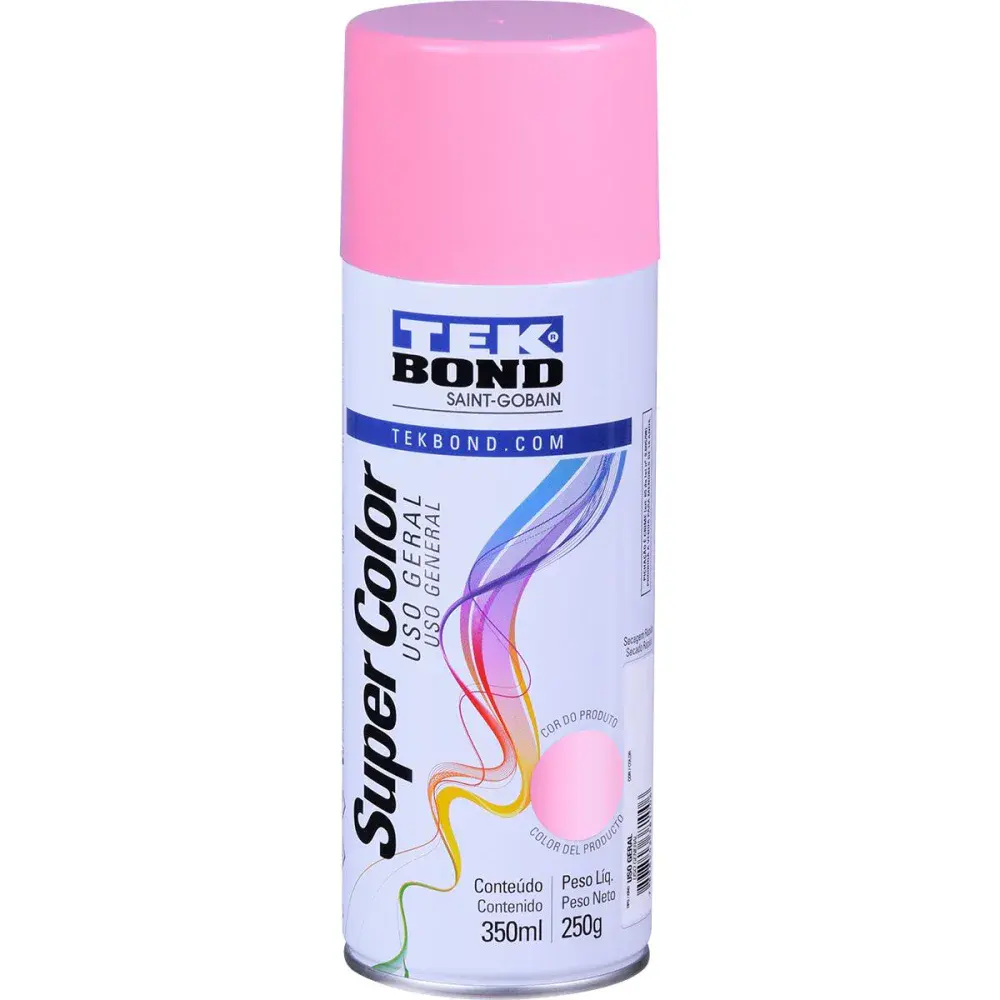 Tinta spray uso geral rosa 350ML Tekbond