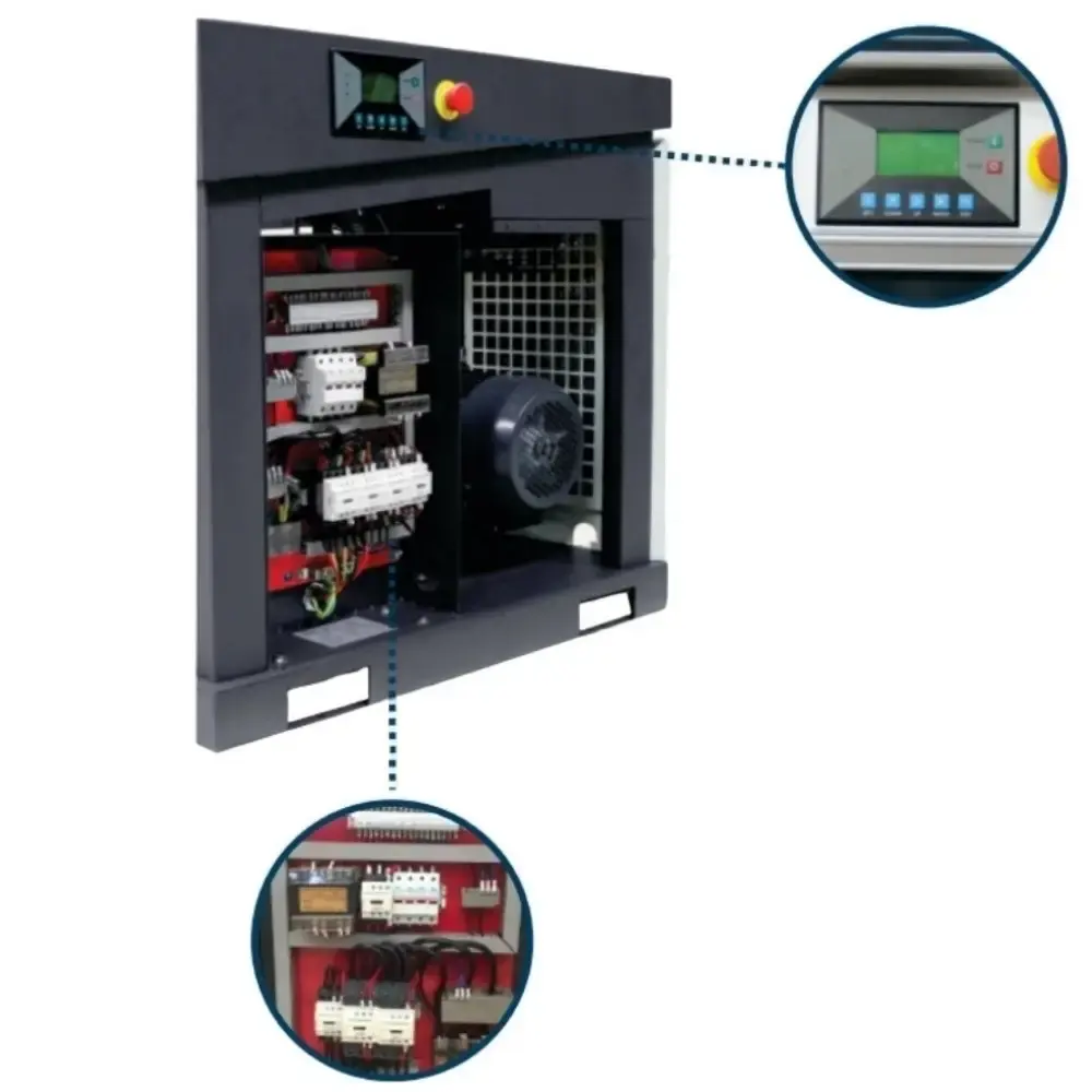 Compressor de parafuso platinum com reservatório 360L 20HP 10BAR 380V TB20 techto — fotografia 4