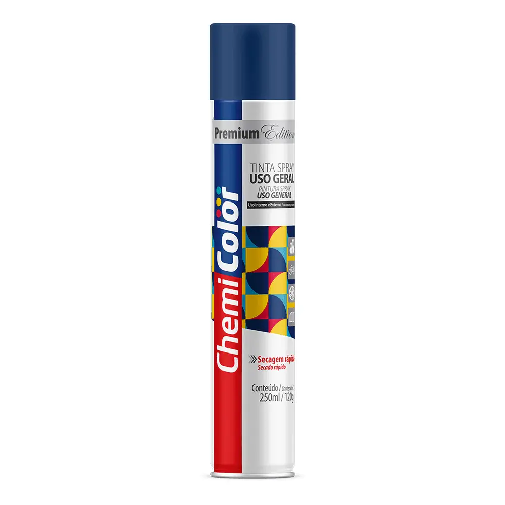 Tinta spray uso geral 250ML/120G azul escuro Chemicolor — fotografia de referência