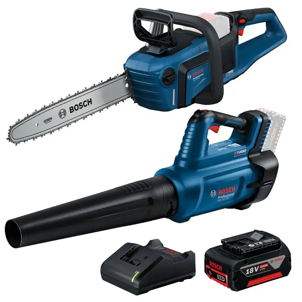 Motosserra GKE 18V-40 com soprador de ar e bateria 18V 4,0AH carregador bivolt Bosch