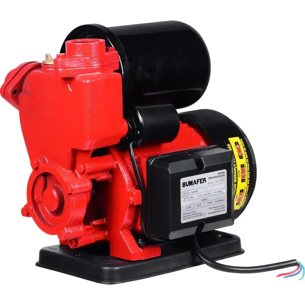 Pressurizador de água 3450RPM 370W bivolt Bumafer — fotografia 6