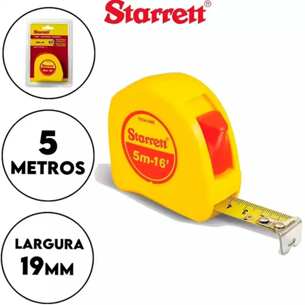 Kit trena de aço 5M com trava 3 unidades KTS34-5ME-S Starrett — fotografia 4