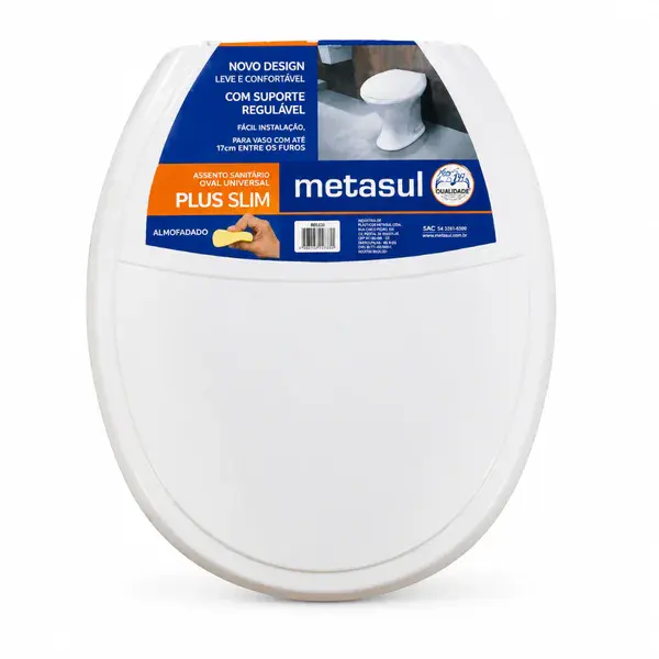 Assento sanitário plus slim branco - Metasul — fotografia de referência