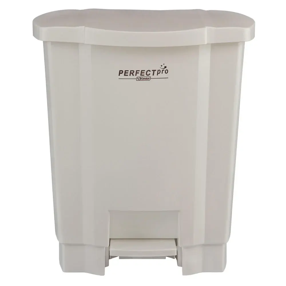 Lixeira resistente e balanceada branca 35L Perfect — fotografia 5