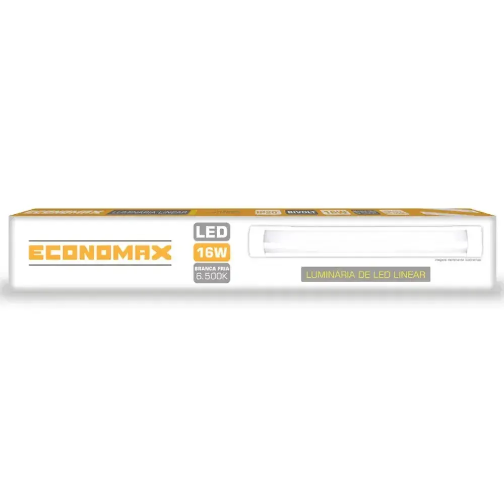 Luminária de led sobrepor 960LM 16W 6500K biv Economax — fotografia 2