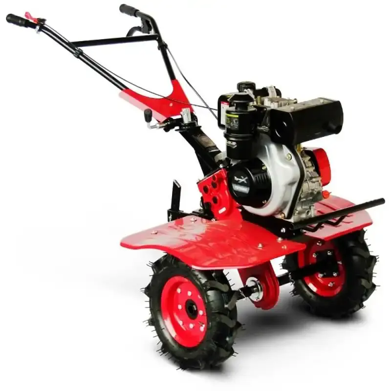 Motocultivador diesel 5,1 HP 4T 247 CC rodas e arado 90 CM TDT90RX 704-003 Toyama — fotografia de referência
