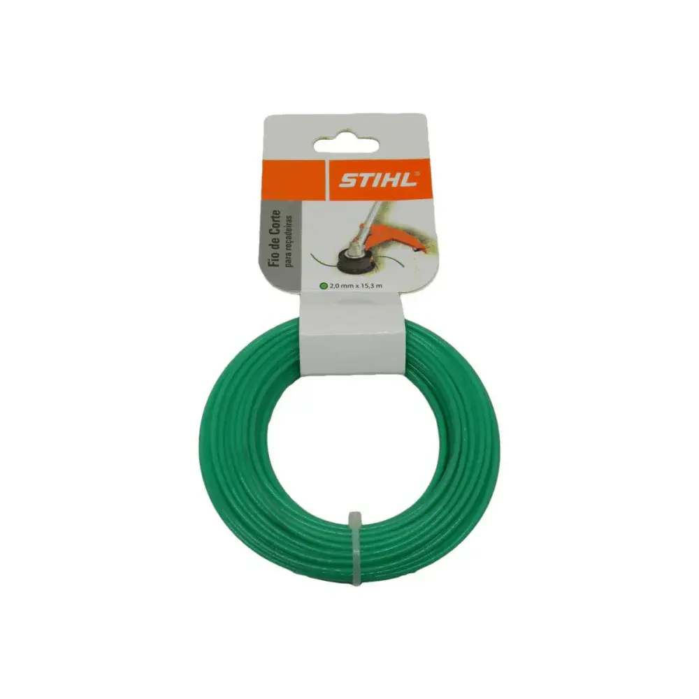 Fio de corte redondo para roçadeira verde 2MM 15,3MM Stihl