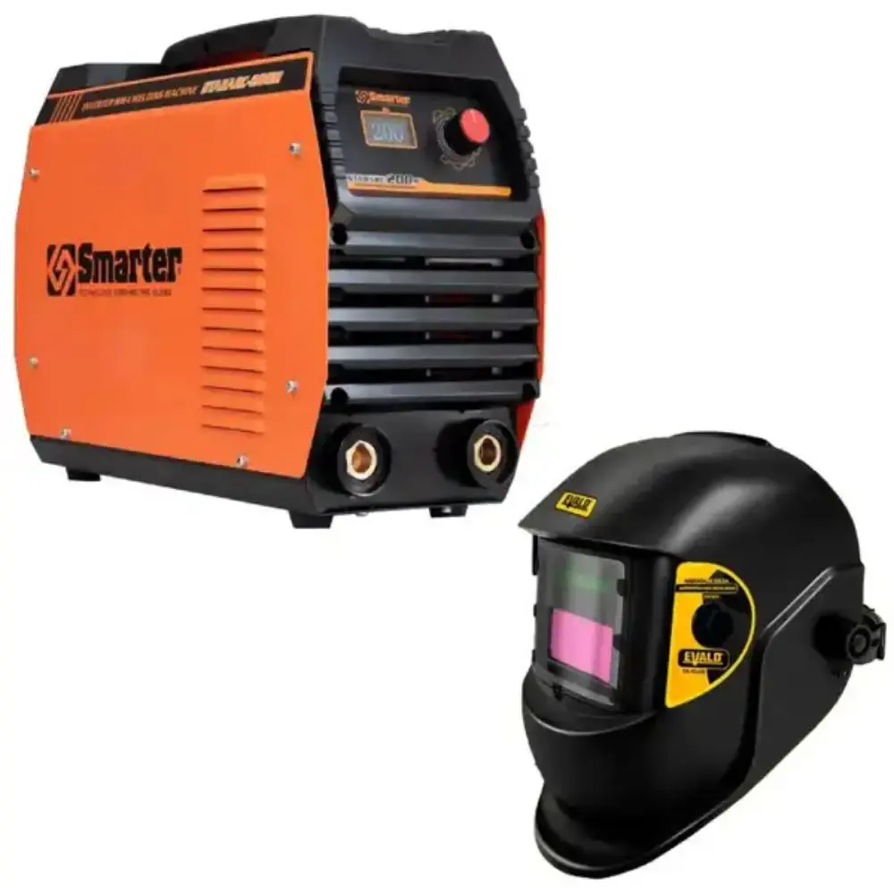 Solda inversora profissional tig smarter com máscara de solda automática Evald — fotografia de referência