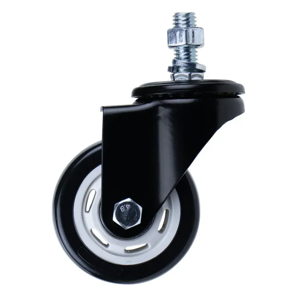 Rodízio parafuso de poliuretano 150MM preto Worker — fotografia 6