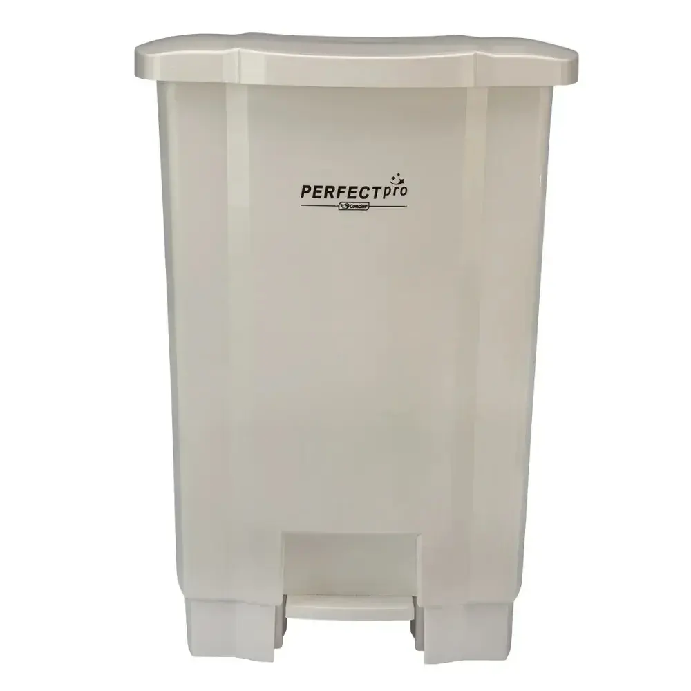 Lixeira para coleta seletiva branca 50L Perfect — fotografia 8