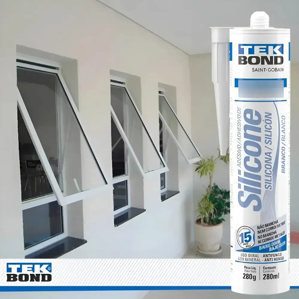 Silicone acético branco 256 gramas tekbond TEK Bond — fotografia 5
