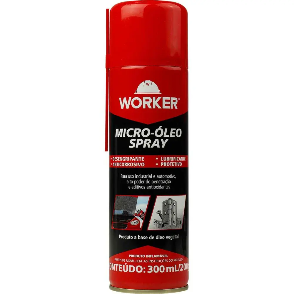 Micro óleo spray desengripante e lubrificante 300ML Worker