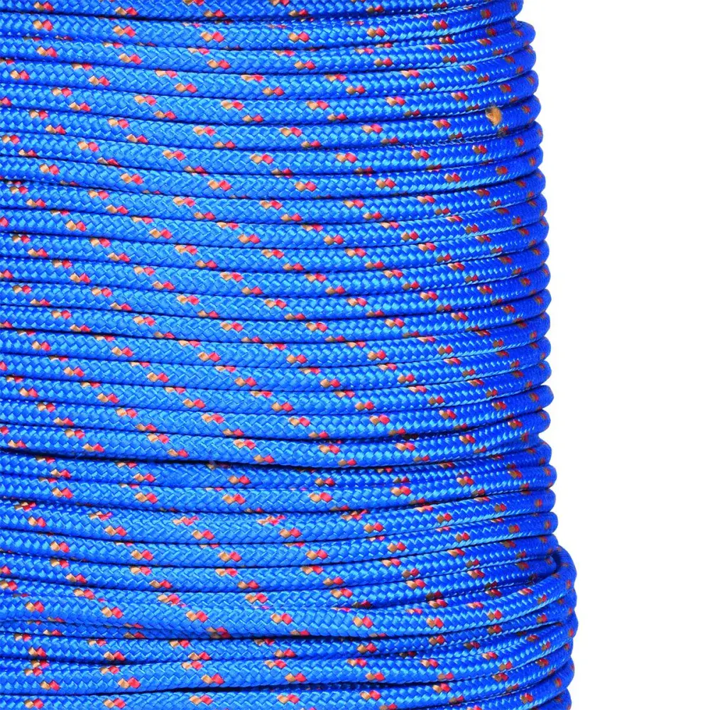 Corda pet trançada azul/colorida 8MM 100% poliéster Collins — fotografia 3