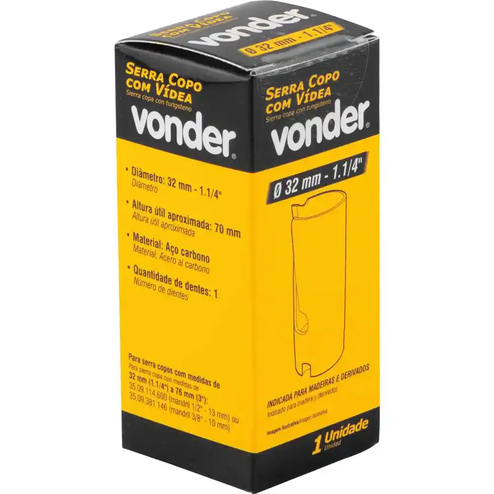 Serra copo 32MM 1,1/4POL com vídea Vonder — fotografia 6