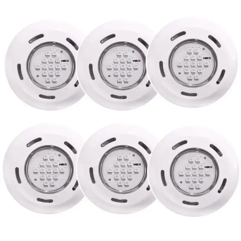 Kit 6 refletores LED RGB para piscina 3.2W Fluidra — fotografia de referência